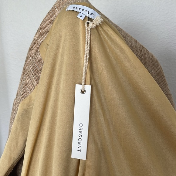 NWT - Crescent Women's Tweed Tan Office Blazer - Picture 14 of 16